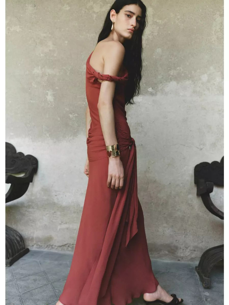 Asymmetric draped dress