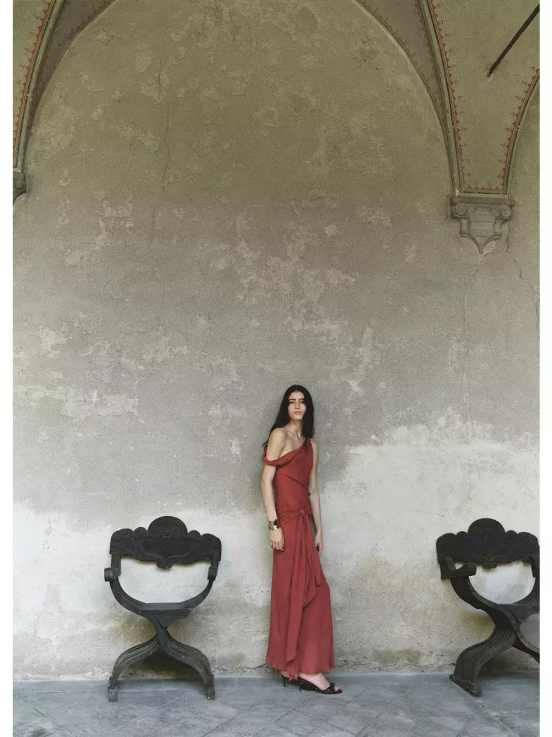 Asymmetric draped dress
