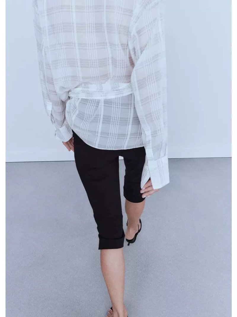 Checked shirt with bow