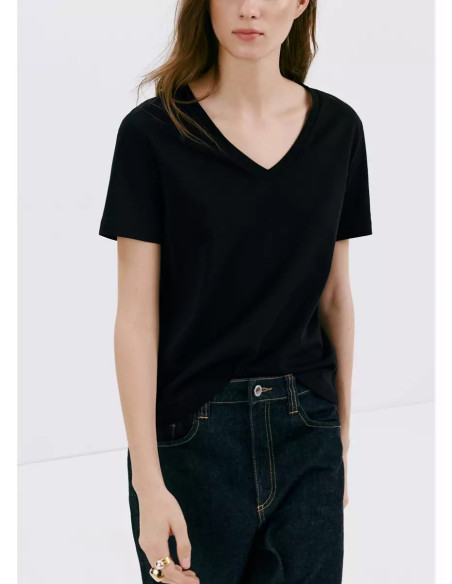 Cotton V-neck T-shirt