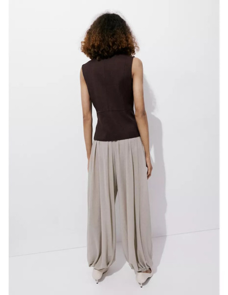 Mid-rise baggy trousers
