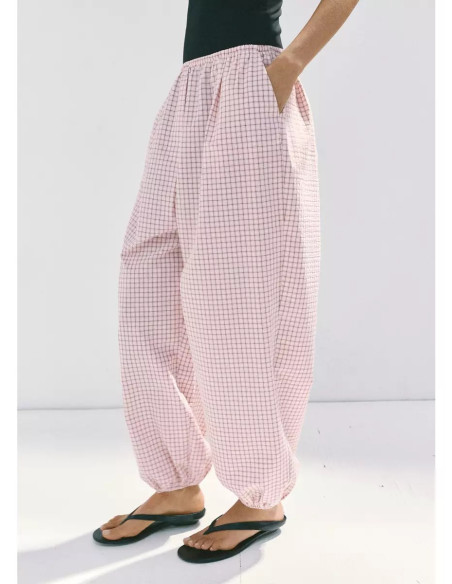 Pantalón bombacho cuadros