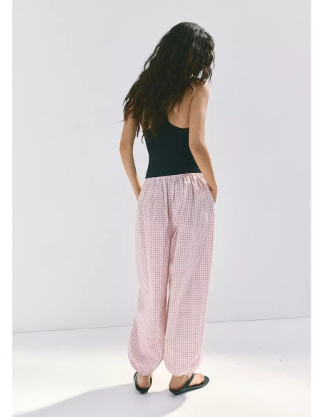 Pantalón bombacho cuadros