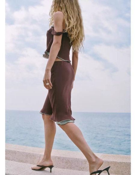 Flowing midi skirt
