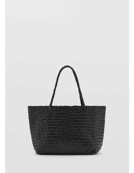 Bolso shopper piel trenzado