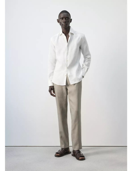 Slim fit 100% linen shirt