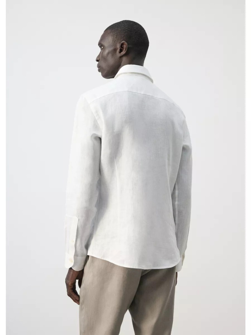 Camisa slim fit 100% lino