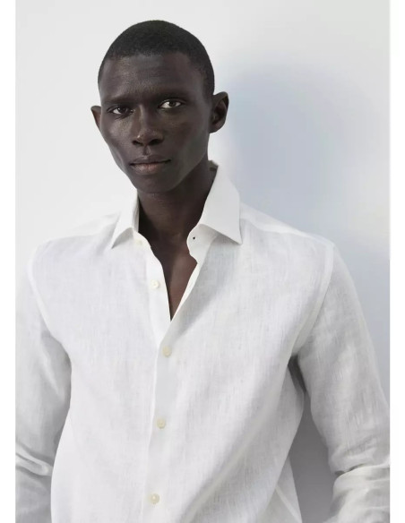 Camisa slim fit 100% lino