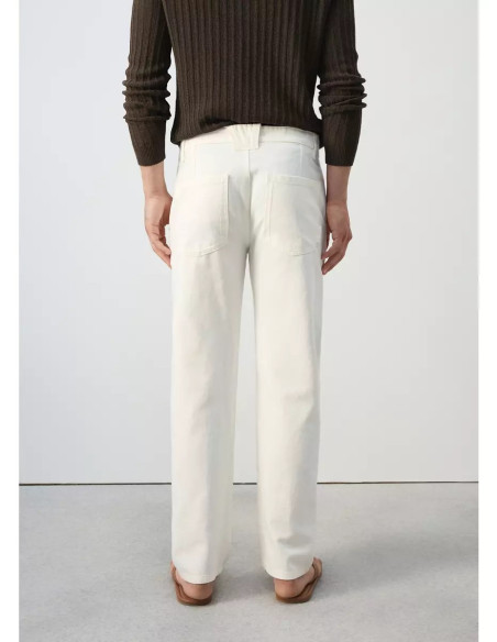 Jeans relaxed fit mezcla algodón lino