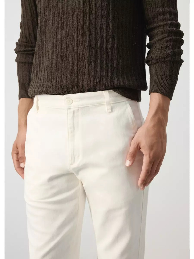 Jeans relaxed fit mezcla algodón lino