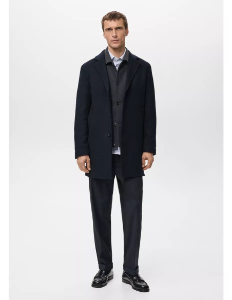 Lightweight recycled wool coat