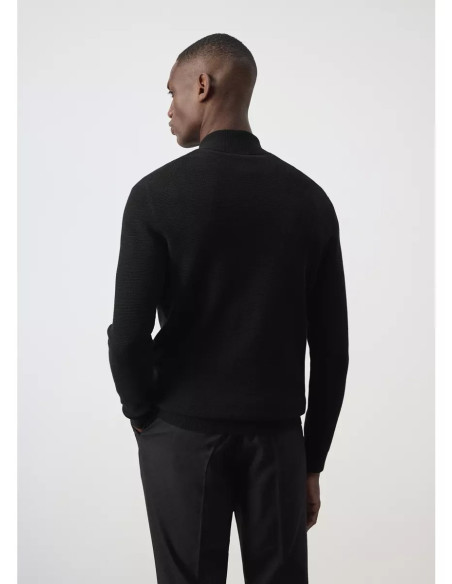 Fine-knit jumper with zip